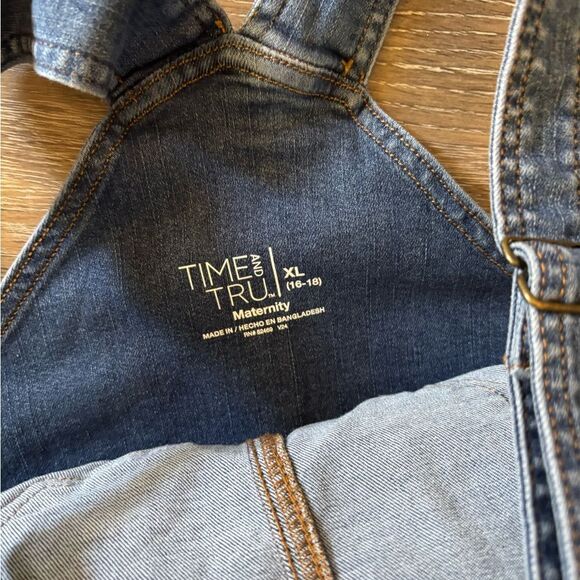 Women's Maternity Denim Overalls Sz XL - Picture 5 of 6